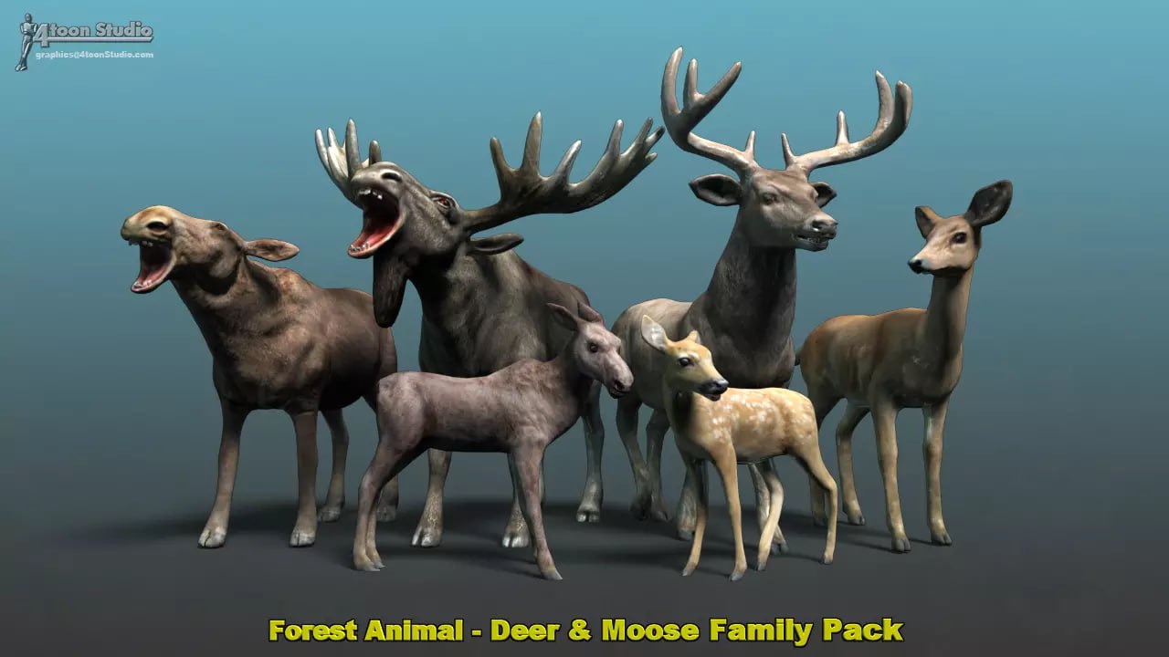 Forest Animal - Deer & Moose Family Pack📱 - изображение 2